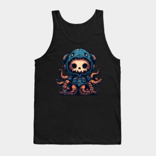 Spooky stuffed toy octopus in teddy bear costume Tank Top